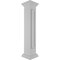 Ekena Millwork 8"W x 48"H Straight Newel Post with Panel, Flat Capital & Base Trim (Installation kit included) NWL08X48SPF0B0 - alternate 3